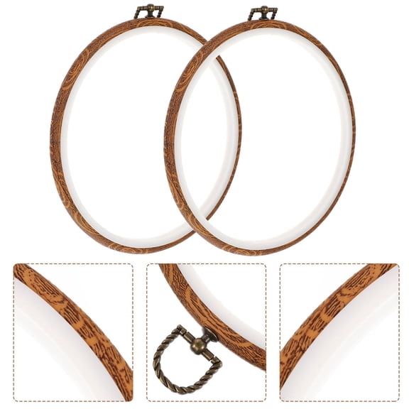 GETAJGHSD 2Pcs Embroidery Hoop Kit for Family and Friends Perfect for Cross Stitch and DIY Projects 11.8in Diameter