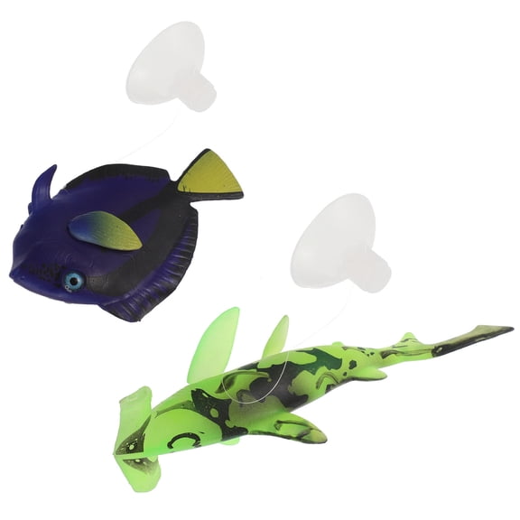 GETAJGHSD 2Pcs Artificial Aquarium Plastic Fish Lifelike Floating Tropical Fish Tank Decorations