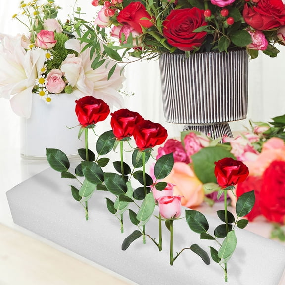 GETAJGHSD 2Pcs Floral Foam Blocks for Flower Arrangements and Crafting White Stable Support Base
