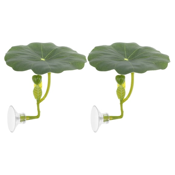 GETAJGHSD 2Pcs Betta Fish Leaf Hammock Artificial Lotus Leaf Bed for Resting and Hiding