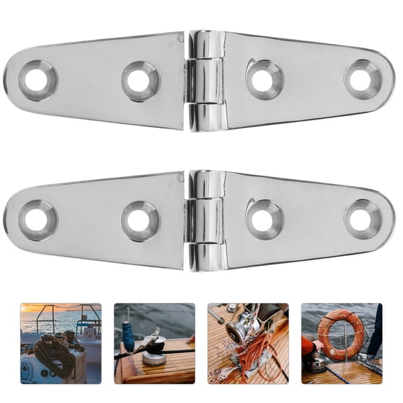 GETAJGHSD 2Pcs Heavy Duty Marine Stainless Steel Hinges for Boat Deck Furniture Door Installations