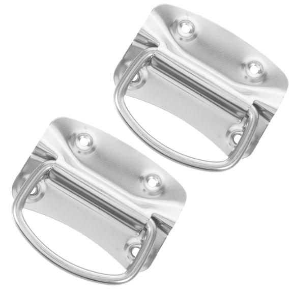 GETAJGHSD 2Pcs Heavy Duty Stainless Steel Folding Handles for Toolboxes Drawers and Wooden Boxes