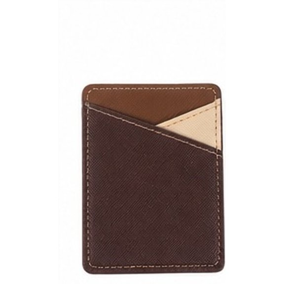 GETAJGHSD 2Pcs Lightweight PU Phone Cards Case Coffee Color with Fine Workmanship and Durable Material