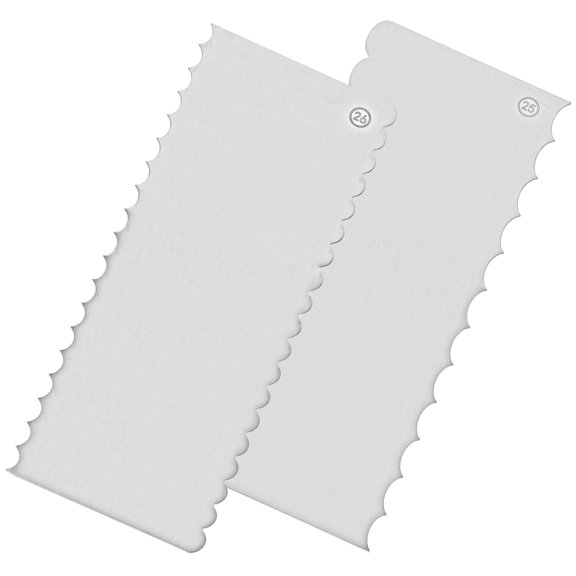 GETAJGHSD 2Pcs Metal Cake Comb for Baking Cake Frosting Smoother Tool with Comfortable Grip