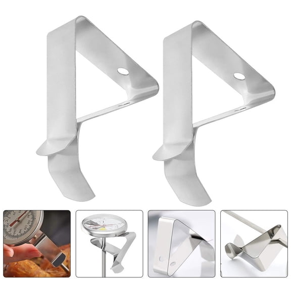GETAJGHSD 2Pcs Temperature Probe Holders Stainless Steel for Coffee and Meat