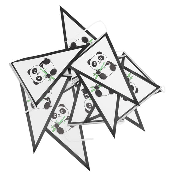 GETAJGHSD 2Pcs Panda Birthday Party Paper Banner Decorations Hanging Decor