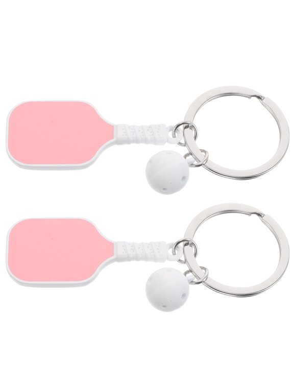 Lightweight Athletic Pickleball Keychain Sports Charm 2 Pack