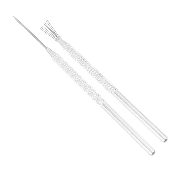 GETAJGHSD 2Pcs Plated Silver Clay Detail Tools for DIY Pottery Shaping and Texture Engraving