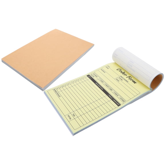 GETAJGHSD 2Pcs Copy Receipt Pad White for Retail Restaurant Order Forms and Invoice Tracking