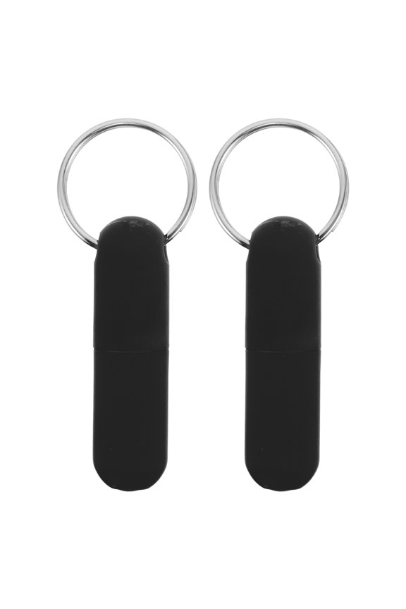2Pcs Elegant Black Metal Cigar Puncher for Home and Travel Use