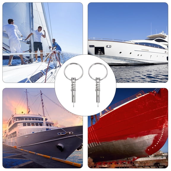 GETAJGHSD Yacht Stainless Steel Locking Pin Plated Silver for Marine Deck and Bimini Fittings 2Pcs