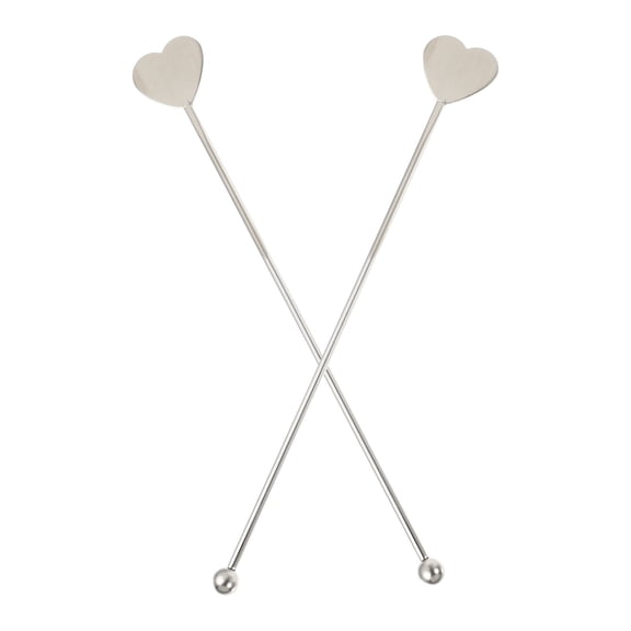 GETAJGHSD 2Pcs Practical Stainless Steel Swizzle Sticks for Cafe Restaurant and Party Drinks
