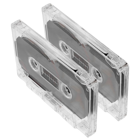 GETAJGHSD 2Pcs Recordable Cassette Tapes Black Color with Universal Compatibility for Audio Recording