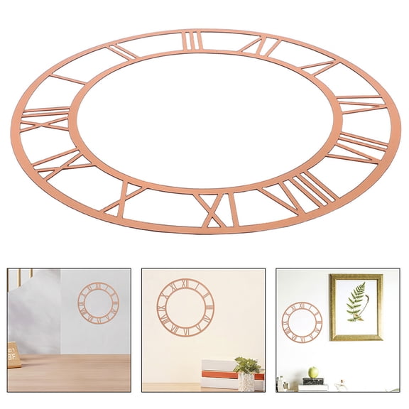 GETAJGHSD 2Pcs DIY Acrylic Clock Face with Roman Numerals for Living Room and Hotel Wall Decoration