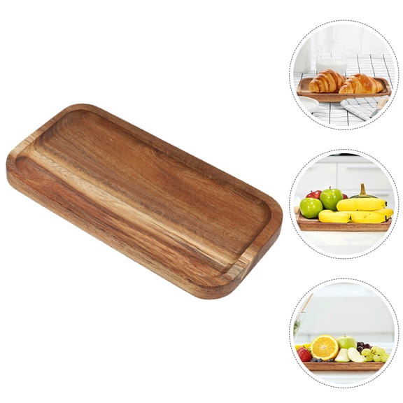 GETAJGHSD 2-Pack Rustic Farmhouse Style Tea Serving Plates Multicolor 7.86 x 3.93 x 0.59 Inch for Picnic and Outdoor Use