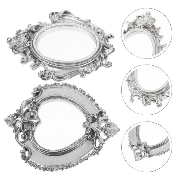 GETAJGHSD 2Pcs Small Picture Frame Heart Shaped Resin Material Home Decor