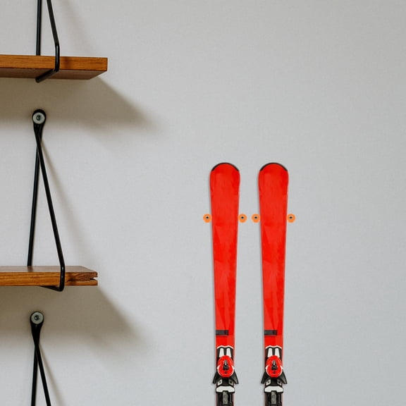 GETAJGHSD 2Pcs Easy Install Orange Snowboard Wall Mount Holder for Home Ski and Snowboard Storage