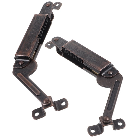 GETAJGHSD 2pcs Chest Hinges and Lid Support Iron Dark Brown Easy Installation for DIY Enthusiasts