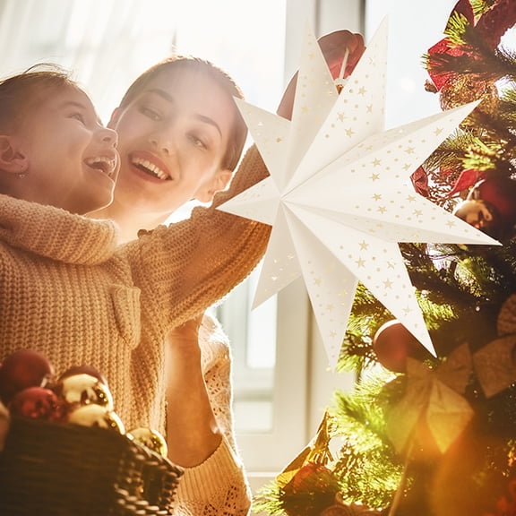 GETAJGHSD 2Pcs Star Shaped White Paper Lampshade Replacement Soft Light Decorative Lamp Shade