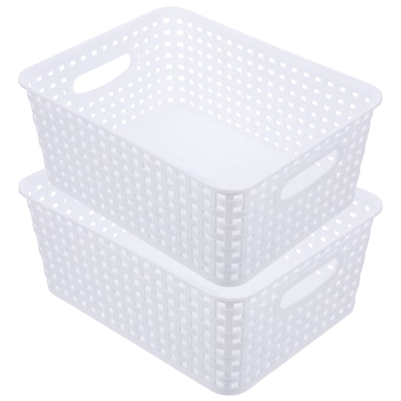 GETAJGHSD 2pcs Kitchen Multifunctional Storage Basket Lattice Design for Home Organization