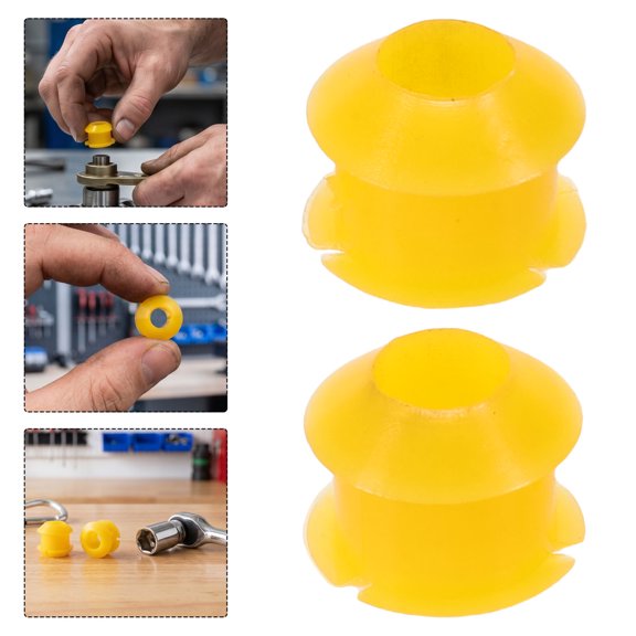 GETAJGHSD 2Pcs Transmission Shifter Bushing Kit Yellow Durable Replacement for Smooth Gear Shifting in Cars