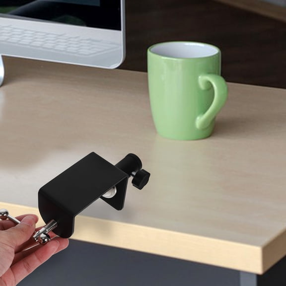 GETAJGHSD 2Pcs Versatile Universal Desk Clamp Brackets for Poles Adjustable Mic Arm Stand