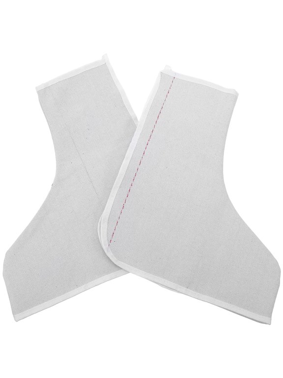 White Welding Shoe Protectors, High Density Canvas Boot Guards for Industrial Safety, 2 Pieces