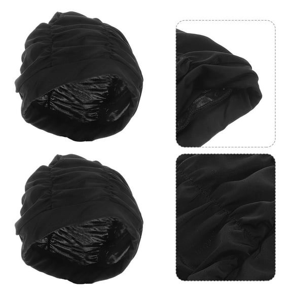 GETAJGHSD 2-Pack Women's Large Nylon Swimming Caps for Braids, Comfortable and Flexible Fit Pool Hair Covers