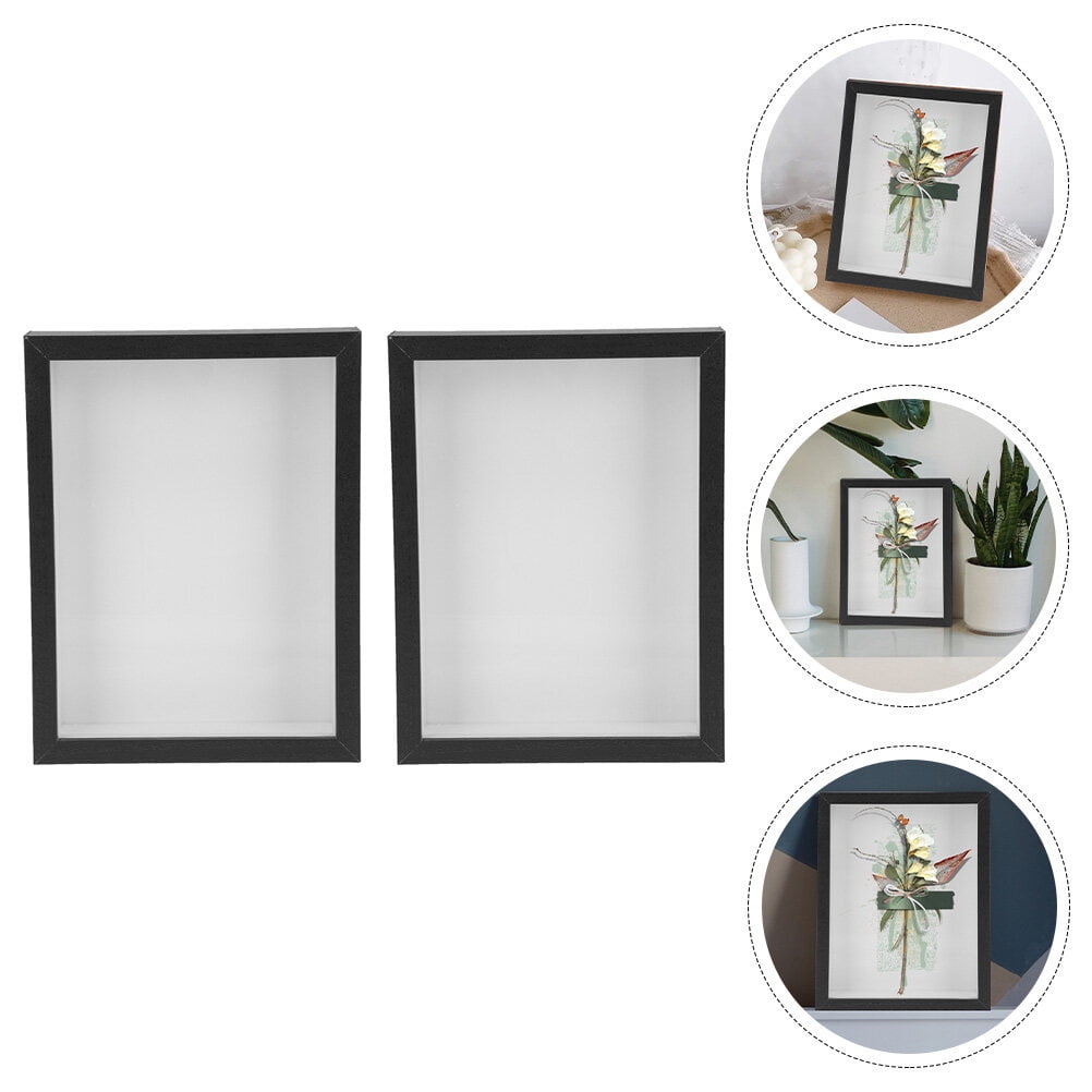 GETAJGHSD 2Pcs Black Display Case Specimen Box for Flowers and ...