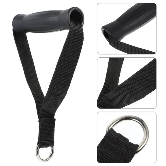 GETAJGHSD 2Pcs Workout Band Handle Black PVC Fitness Straps For Strength Training