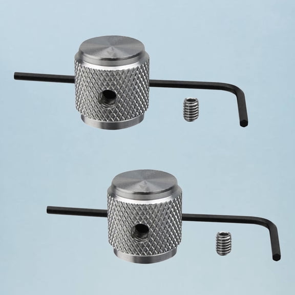 GETAJGHSD 2Sets Plated Silver Bass Controller Knob Lightweight Durable Metal Universal Control for Guitar Electronics