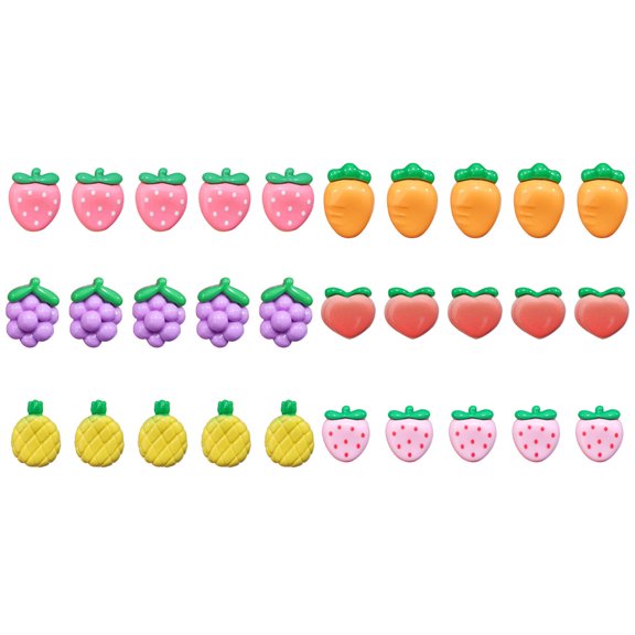 GETAJGHSD 30Pcs Fruit Shape Pushpins Assorted Color Resin for Bulletin Board Supplies Home Use