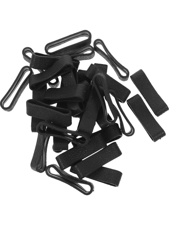 30pcs Black Pu Belt Keepers for Belt and Backpack Strap Loops