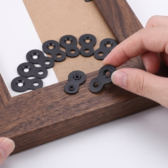 GETAJGHSD 30Pcs Durable Black 8 Figure Tabletop Fastener with Smooth Edges and Screws