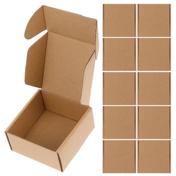 GETAJGHSD 30Pcs Mailing Boxes Khaki Paper Small Shipping Box for Storage Durable Sturdy Packaging