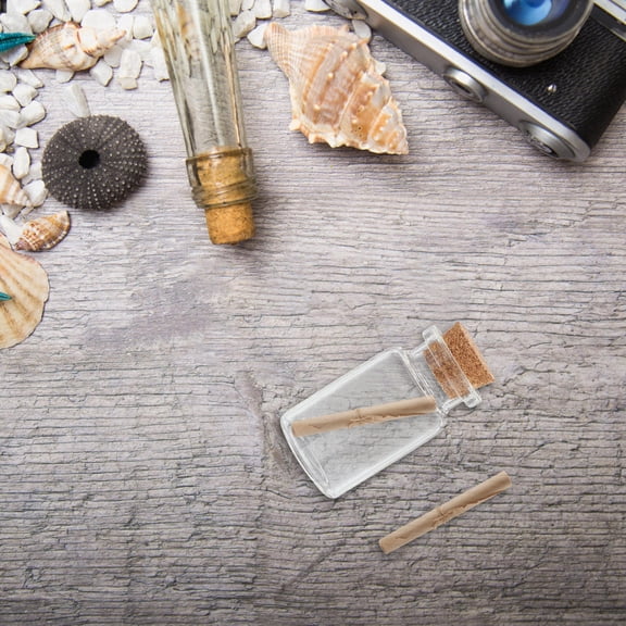 GETAJGHSD Small Glass Vials with Cork Transparent Wishing Bottle Glass 30Pcs