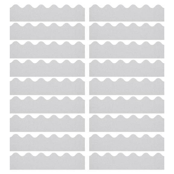 GETAJGHSD Plated Silver Wavy Decorative Border for DIY Classroom Bulletin Boards 30Sheets