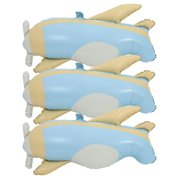 GETAJGHSD 3-Pack Airplane Foil Balloons for Party Decorations, Lightweight Airplane Theme Party Supplies