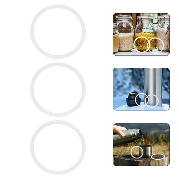 GETAJGHSD 3Pcs Circular Sealing Rings Anti-Leak Sealing Gasket for Glass Jars and Containers Household Use