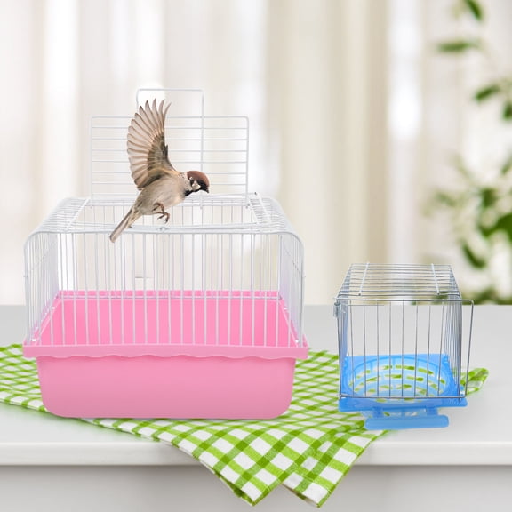 GETAJGHSD 3Pcs Plastic Bird Breeding Boxes Blue Secure Nesting House for Parakeet and Cockatiels