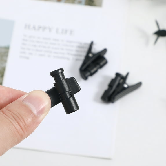 GETAJGHSD Headset Wire Clip Black Plastic for Earphones Cable Management 3Pcs