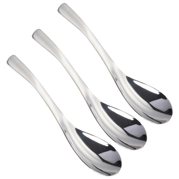 GETAJGHSD 3-Piece Stainless Steel Dinner Spoons Set, Small Size 5.3x1.4x0.1in, Kitchen Utensils for Everyday Use