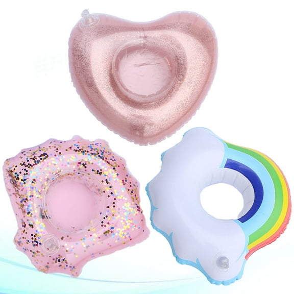 GETAJGHSD 3Pcs Floating Pool Coasters Cute Inflatable Cup Holders for Swimming Pools Blue Round Cloud