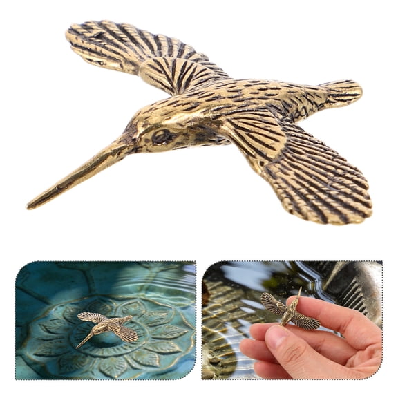 GETAJGHSD 3Pcs Decorative Brass Bird Shape Bath Disks for Garden and Birdbath