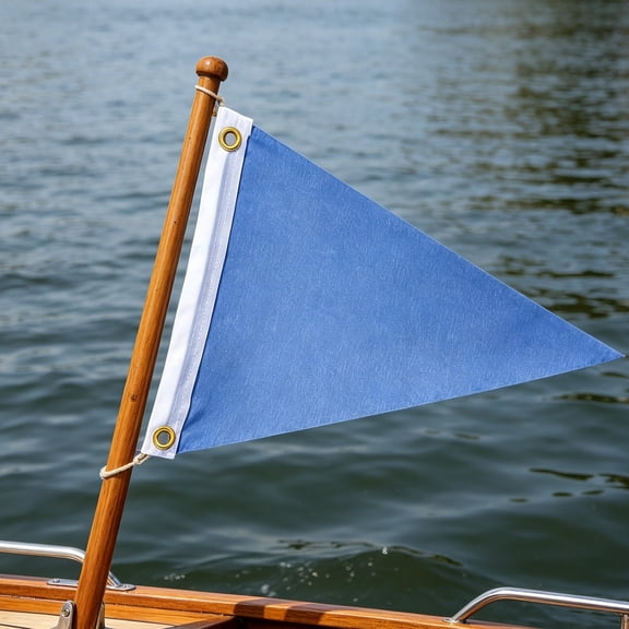 GETAJGHSD 3Pcs Marine Safety Flag Triangle Boat Pennant Durable Polyester High Visibility Blue