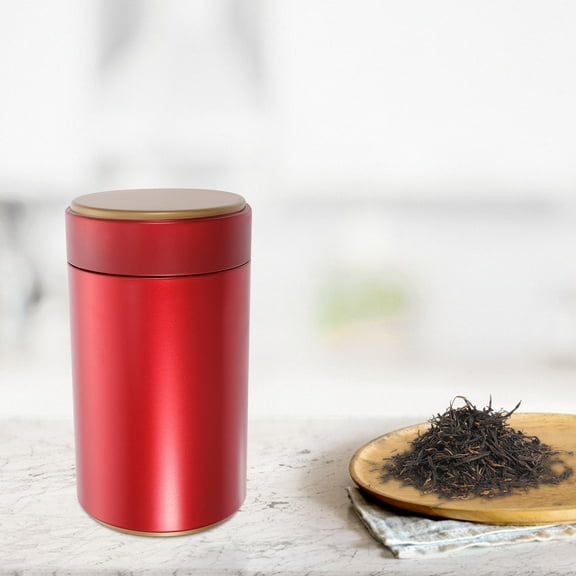 GETAJGHSD 3PCS Metal Tea Canister Sealed Storage for Sugar General Users Home Use Red
