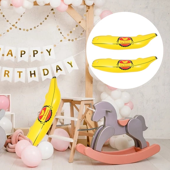 GETAJGHSD 3Pcs PVC Inflatable Banana Pool Decorations for Outdoor Party and Photo Prop