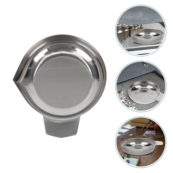 GETAJGHSD 3Pcs Metal Weighing Dish for Jewelry and Powder Accurate Measurement