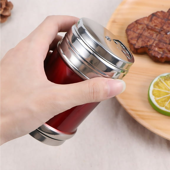 GETAJGHSD 3Pcs Seasoning Shaker Multi Color 4x1.6x3.3in Stainless Steel for Seasoning Bottles