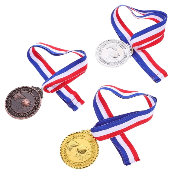 GETAJGHSD awards medal Medal Zinc Alloy Bronze Student Achievement Awards Sports Design 3Pcs